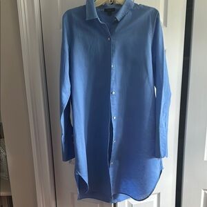 J. Crew Blue Swim Coverup with Relaxed Fit
